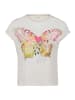 CARTOON Printshirt mit Ärmelaufschlag in Patch Cream/Rosé