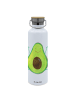 Mr. & Mrs. Panda Trinkflasche Avocado Glücklich ohne Spruch in Weiß