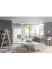 58 aufm Kessel STANDREGAL Karilynn 90x34x169 Kinderzimmerregal MDF+Massivholz Weiß