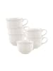 Villeroy & Boch 6er Set Teetassen Manoir in Weiß 130 ml