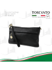 Toscanto Leder Clutch Toscanto Tasche schwarz ca. 25cm