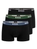 BOSS 3er Pack Trunks in Schwarz