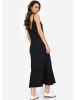 SASSYCLASSY Musselin Maxi Kleid mit Fransenborte in Schwarz