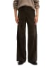 Marc O'Polo Lederhose wide in Burnt Coffee
