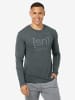 super.natural Merino Longsleeve GRID LOGO LS in grau
