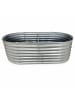 relaxdays Hochbeet in Silber - (B)200 x (H)60 x (T)100 cm