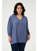 KAFFE curve Bluse langarm KCkamille Regular fit in Blue Indigo
