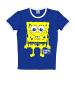 Logoshirt T-Shirt Spongebob in royalblau/weiss