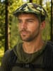 Normani Outdoor Sports Moskitokopfnetz mit Stoffeinsatz in Woodland