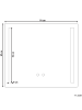 Beliani Badezimmerspiegel LIRAC in Silber - (W) 70 x (H) 60 x (L) 4 cm Horizontal
