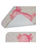 Mr. & Mrs. Panda Badteppich Axolotl Niedlich ohne Spruch in Grau Pastell