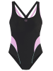 LASCANA ACTIVE Badeanzug in schwarz-rosa