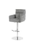 DUBI Möbel 2er-Set: Barhocker Leo in Grau - (B)54 x (H)96 x  (T)57 cm