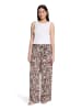 CARTOON Palazzo-Hose mit Gummizug in Patch Brown/Cream