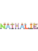 Playshoes Deko-Buchstaben "NATHALIE" in bunt