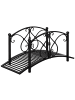 Outsunny Teichbrücke,102L x 48B x 49H cm,Schwarz