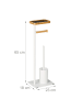 relaxdays WC Garnitur in Weiß/ Natur - (B)23 x (H)65 x (T)18 cm