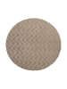 Vivorum Wohnzimmer Teppich – Webteppich Royal Glow 825 in taupe - rund
