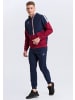 erima Squad Tracktop Trainingsjacke mit Kapuze in new navy/bordeaux/silver grey