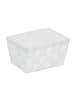 relaxdays 10 x Aufbewahrungskorb in Weiß - (B)19,5x (H)10,5 x (T)14,5 cm