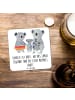 Mr. & Mrs. Panda Bierdeckel Koala Familie mit Spruch in Weiß