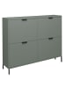 58 aufm Kessel SCHUHSCHRANK Erna 120x25x101 Pinie Green matt Lack