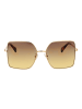 Max Mara Frauen Sonnenbrille Quadratisch Gold