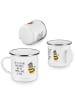Mr. & Mrs. Panda Kaffeetasse Hummel flauschig mit Spruch in Weiß