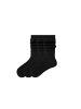 MUNADUNA 3er-Pack Faltende Lange Socken in Schwarz