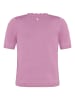 Zero  Kurzarmpullover mit Wellensaum in Smoky Grape