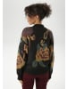 Aniston CASUAL Strickpullover in schwarz-ocker-smaragdgrün-bordeaux