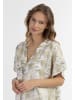 IZIA Damen Tunika in Wollweiss mit Goldenen Blumen