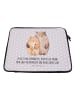 Mr. & Mrs. Panda Laptoptasche Bären Liebe mit Spruch in Grau Pastell