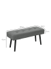 HOMCOM Sitzbank-100L x 36B x 45H cm-Grau
