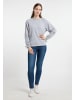 DreiMaster Damen Sweatshirt in Hellgrau Melange