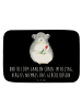 Mr. & Mrs. Panda Badematte Chinchilla Blume mit Spruch in Schwarz