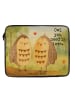 Mr. & Mrs. Panda Laptop Case Eulen Liebe Design mit Spruch in Weiß