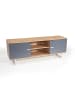 KADIMA DESIGN Lowboard Eiche-Dekor Grau 150x55x40 cm TV-Kommode Modern, Design in Braun-Grau