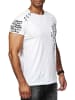 Rusty Neal Acid Washed T-Shirt mit Prints in Weiß