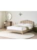 Beliani Doppelbett SAUVIAN in Beige/Gold - (W) 145 x (H) 98 x (L) 207 cm