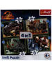 Trefl 4 in 1 Puzzle 35, 48, 54, 70 Teile Jurassic World (Kinderpuzzle)