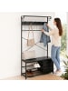 relaxdays Garderobenständer in Schwarz - (B)80 x (H)176 x (T)30 cm