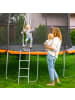 relaxdays Leiter Trampolin in Silber - (B)38 x (T)76 cm