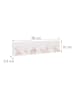 relaxdays Kindergarderobe in  Natur/ Weiß - (B)38 x (H)10 x (T)5,5 cm