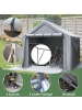 ABRIHOME Gerätehaus in Dunkelgrau 244x241x217 cm für Fahrrad Werkzeug Garten