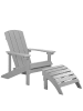 Beliani 2-tlg Gartenstuhl ADIRONDACK in Grau