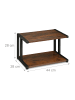 relaxdays Druckerständer in Dunkelbraun/ Schwarz - (B)44 x (H)28 x (T)28 cm