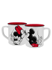 Geda Labels Tasse Mickey Kiss Sketch Emaille-Optik in Rot - 400ml