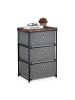 relaxdays Kommode in Grau/ Braun- (B)43 X (H)65 x (T)33 cm