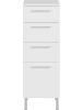 KADIMA DESIGN Badschrank in Supermatt-Weiß, mit 4 Schubladen, 30x35x86, Steggriffen